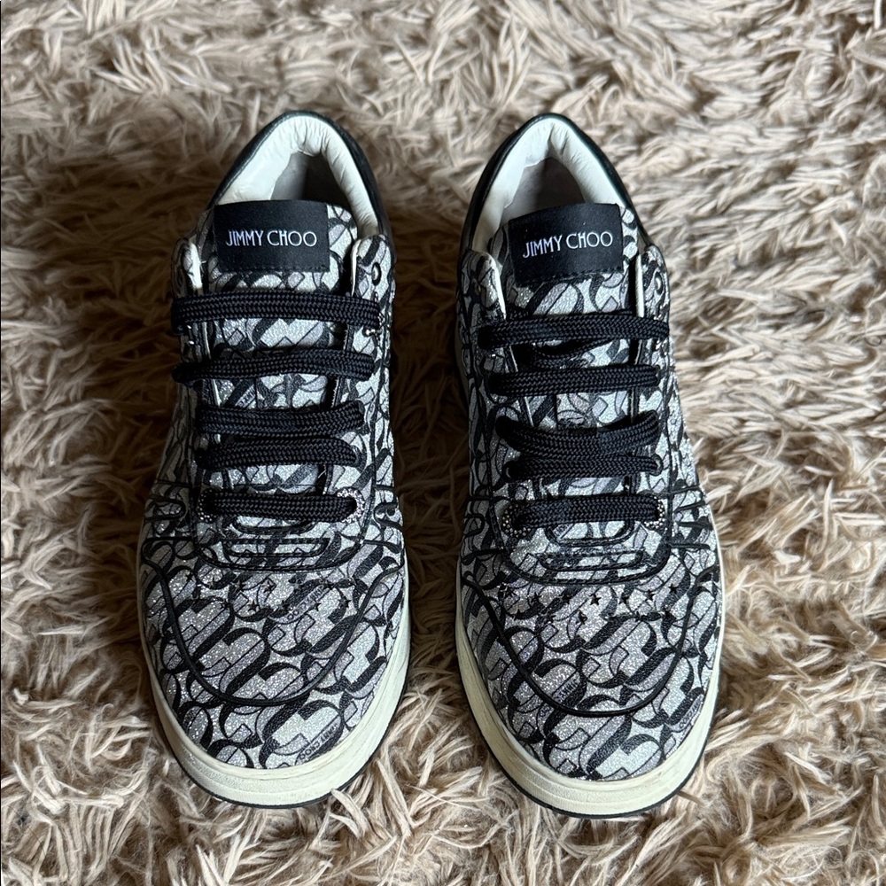 Jimmy Choo Monochrome Patterned Sneakers